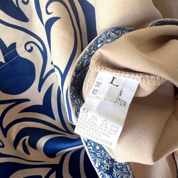 Ethnic Dashiki Coat Beige and Blue Shirt Size L - Picture 6 of 9